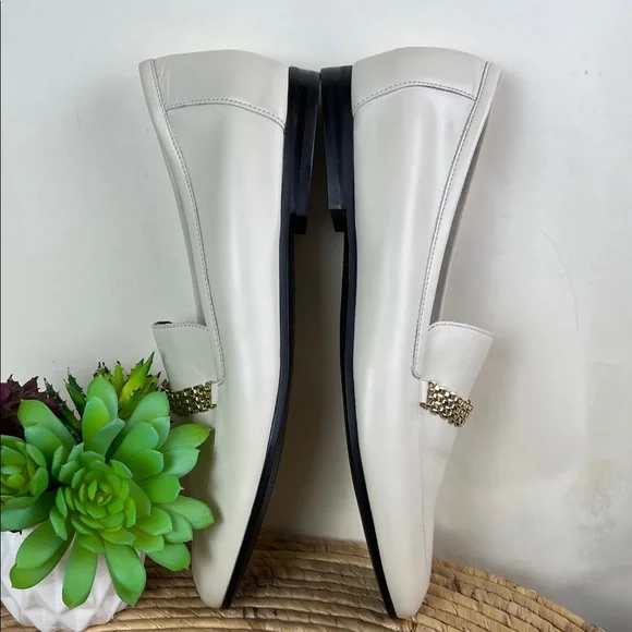 Vionic Cream Loafers with Gold Chain Detail 9 - Picture 6 of 10